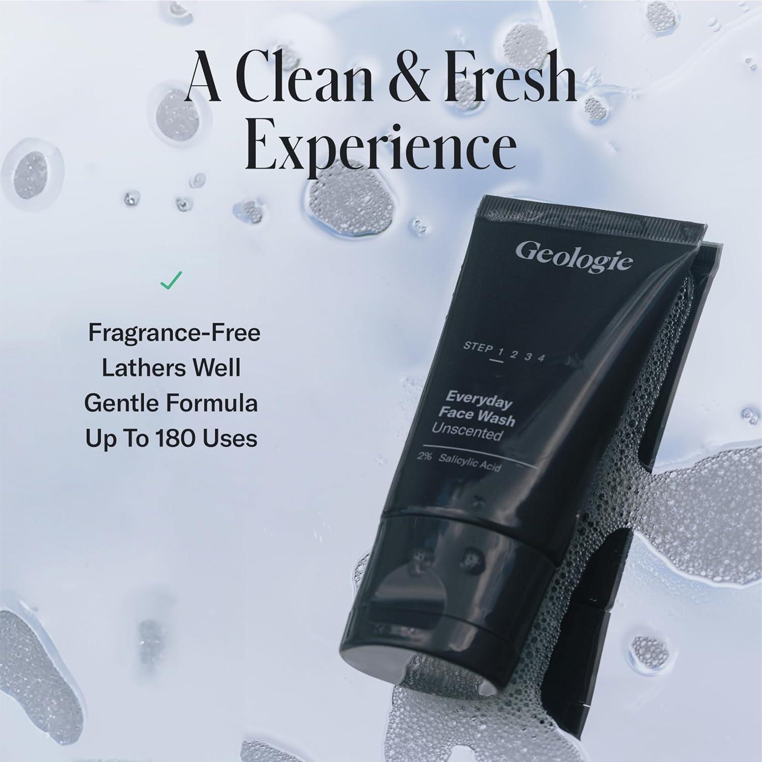 image:imageGeologie 2 Salicylic Acid Face Wash Bergamot Juniper Scent Facial Cleanser for Men amp Women Acne amp Oil Control Deep Cleansing amp BHA Exfoliating Face Wash 2Pack205 Fl Oz Pack of 2