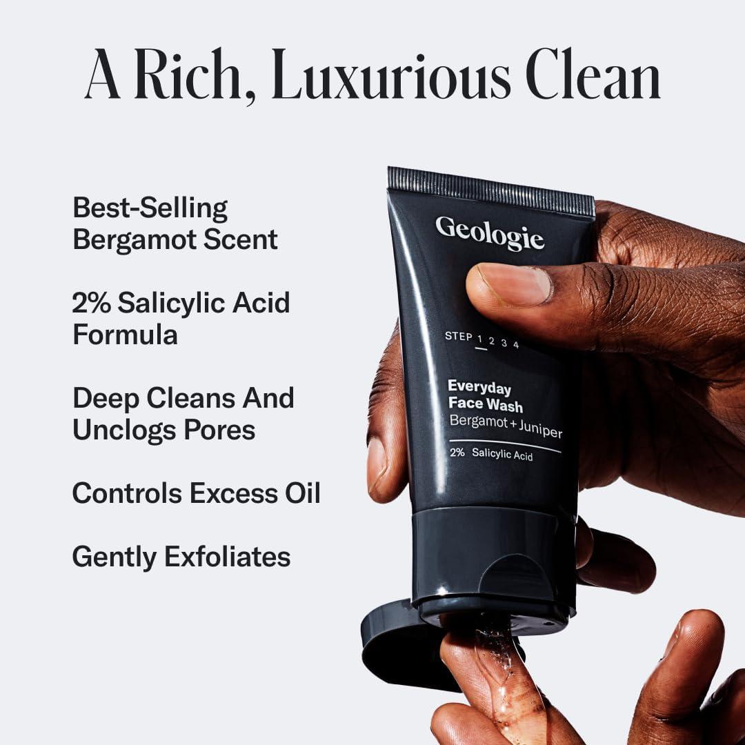 image:imageGeologie 2 Salicylic Acid Face Wash Bergamot Juniper Scent Facial Cleanser for Men amp Women Acne amp Oil Control Deep Cleansing amp BHA Exfoliating Face Wash 2Pack205 Fl Oz Pack of 2