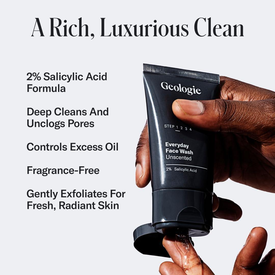 image:imageGeologie 2 Salicylic Acid Face Wash Bergamot Juniper Scent Facial Cleanser for Men amp Women Acne amp Oil Control Deep Cleansing amp BHA Exfoliating Face Wash 2Pack205 Fl Oz Pack of 2