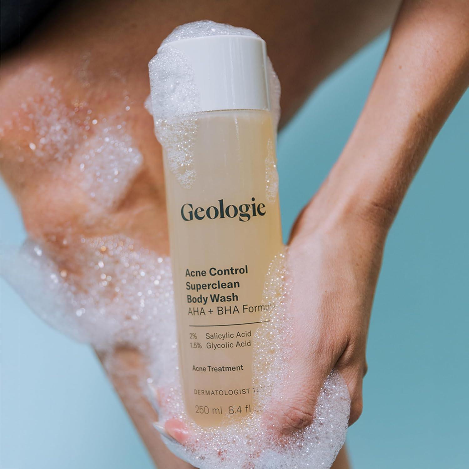 image:imageGeologie Acne Control Body Wash Exfoliating AHA BHA Cleanser for Men amp Women Reduces Bacne amp Body Breakouts Salicylic Acid Glycolic Acid 84 Fl Oz