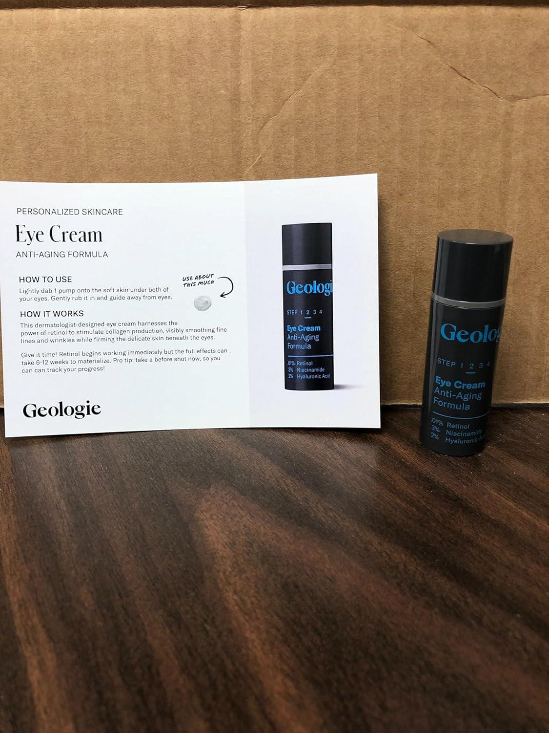 image:imageGeologie AntiAging Eye Cream Helps Visible Signs of Aging Reduce Fine Lines amp Wrinkles Retinol Caffeine Peptides Niacinamide amp Hyaluronic Acid Effective Formula For Men amp Women034 Fl Oz Pack of 1