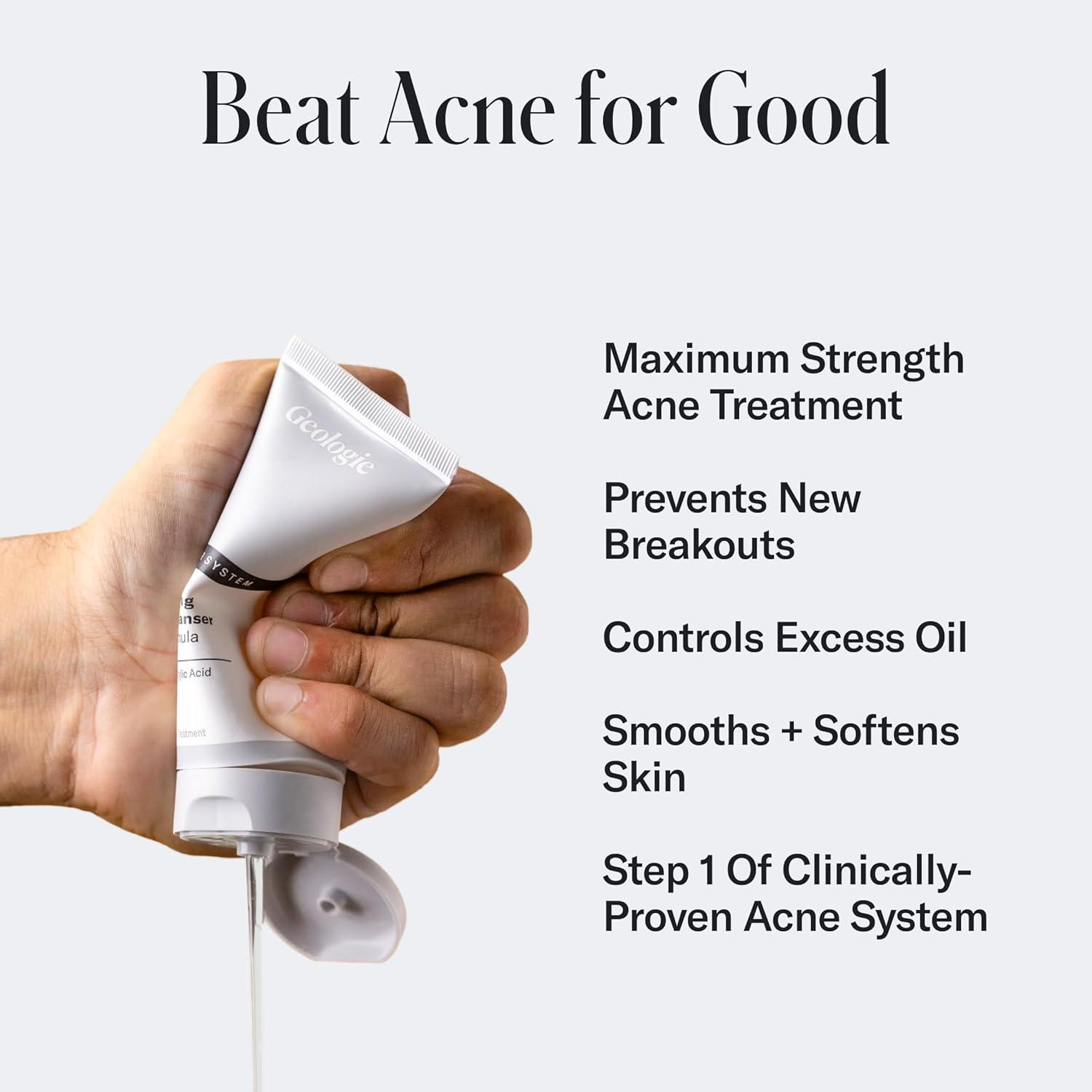 image:imageGeologie Clear System Acne Treatment 2 Salicylic Acid Clarifying Gel Cleanser 2Pack