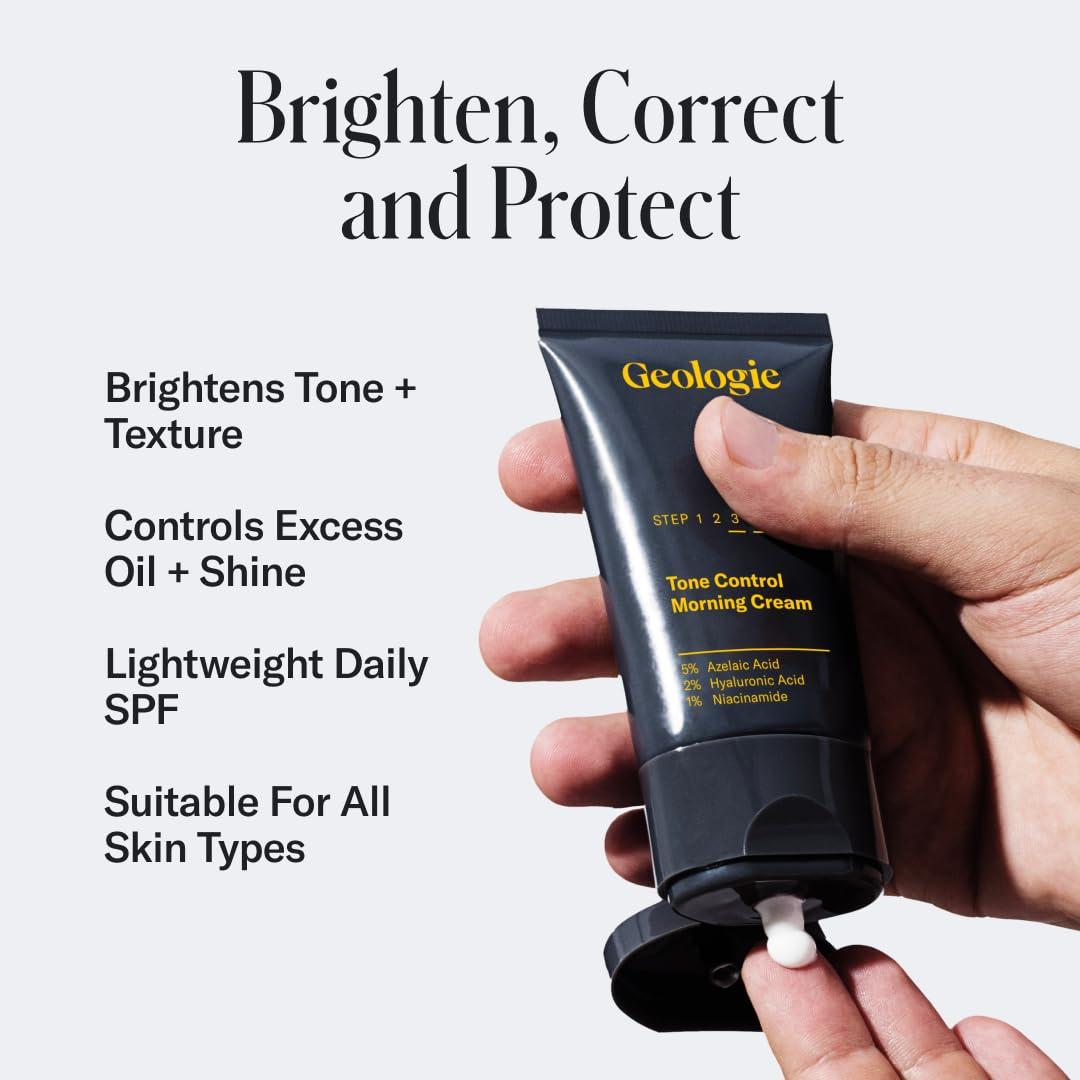 image:imageGeologie Tone Control Face Cream with SPF 15 Brightening Moisturizer with Niacinamide Hyaluronic Acid amp Azelaic Acid Reduces Redness amp Controls Oil For Men amp Women