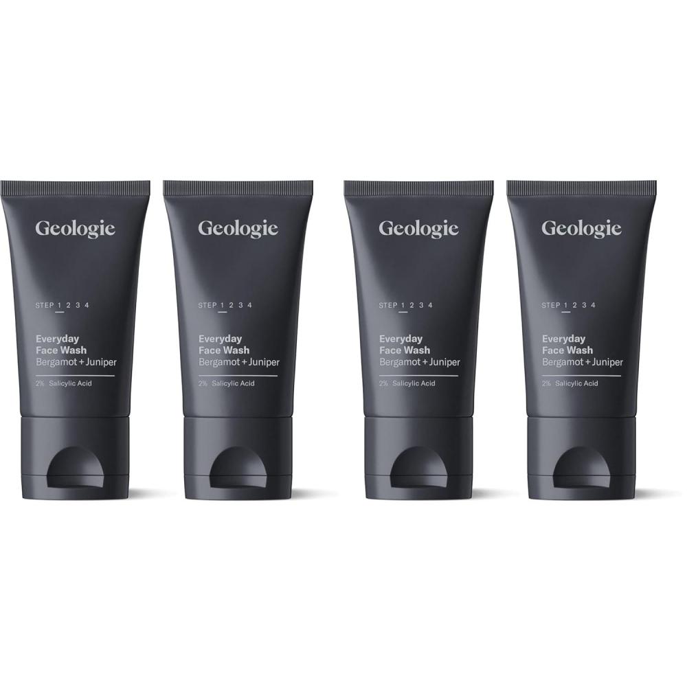 image:imageGeologie 2 Salicylic Acid Face Wash Bergamot Juniper Scent Facial Cleanser for Men amp Women Acne amp Oil Control Deep Cleansing amp BHA Exfoliating Face Wash 2Pack205 Fl Oz Pack of 4