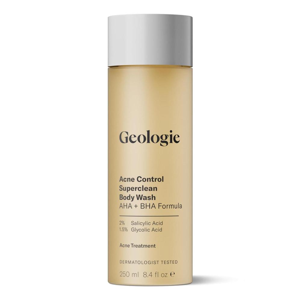 image:imageGeologie Acne Control Body Wash Exfoliating AHA BHA Cleanser for Men amp Women Reduces Bacne amp Body Breakouts Salicylic Acid Glycolic Acid 84 Fl Oz