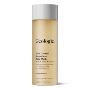 image:imageGeologie Acne Control Body Wash  Exfoliating AHA  BHA Cleanser for Men amp Women  Reduces Bacne amp Body Breakouts  Salicylic Acid  Glycolic Acid  84 Fl Oz