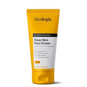 image:imageGeologie Clear Skin Face Cream  Clear System Daily Moisturizer with SPF15 for AcneProne Skin  Azelaic Acid Niacinamide amp Hyaluronic Acid  Lightweight amp Oil Free  60 ML
