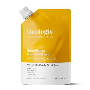 image:imageGeologie Smoothing Hair CoWash  4in1 Hair Cleanser Conditioner Mask amp Serum  Avocado Oil Coconut Oil Squalane amp Vitamin B5 Formula For Men amp Women  EcoFriendly Pouch 84 Less PlasticAvocado  Coconut
