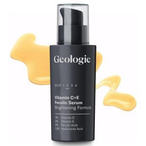 image:imageGeologie Vitamin CE Ferulic Acid Face Serum  Brightening amp Firming AntiAging Gel Formula  5 LightProtected amp Stabilized Vitamin C  05 Vitamin E 15 Hyaluronic Acid  30 ML